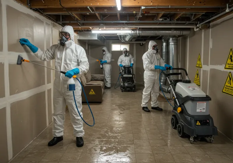 Basement Moisture Removal and Structural Drying process in Fairway, KS